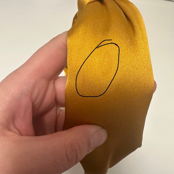 Lele Sadoughi Golden Rod Silk Knotted Headband - Picture 3 of 5